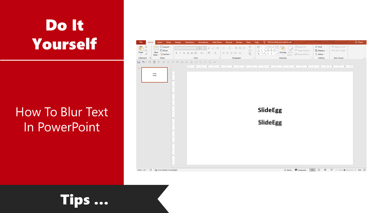 How To Blur Text In PowerPoint